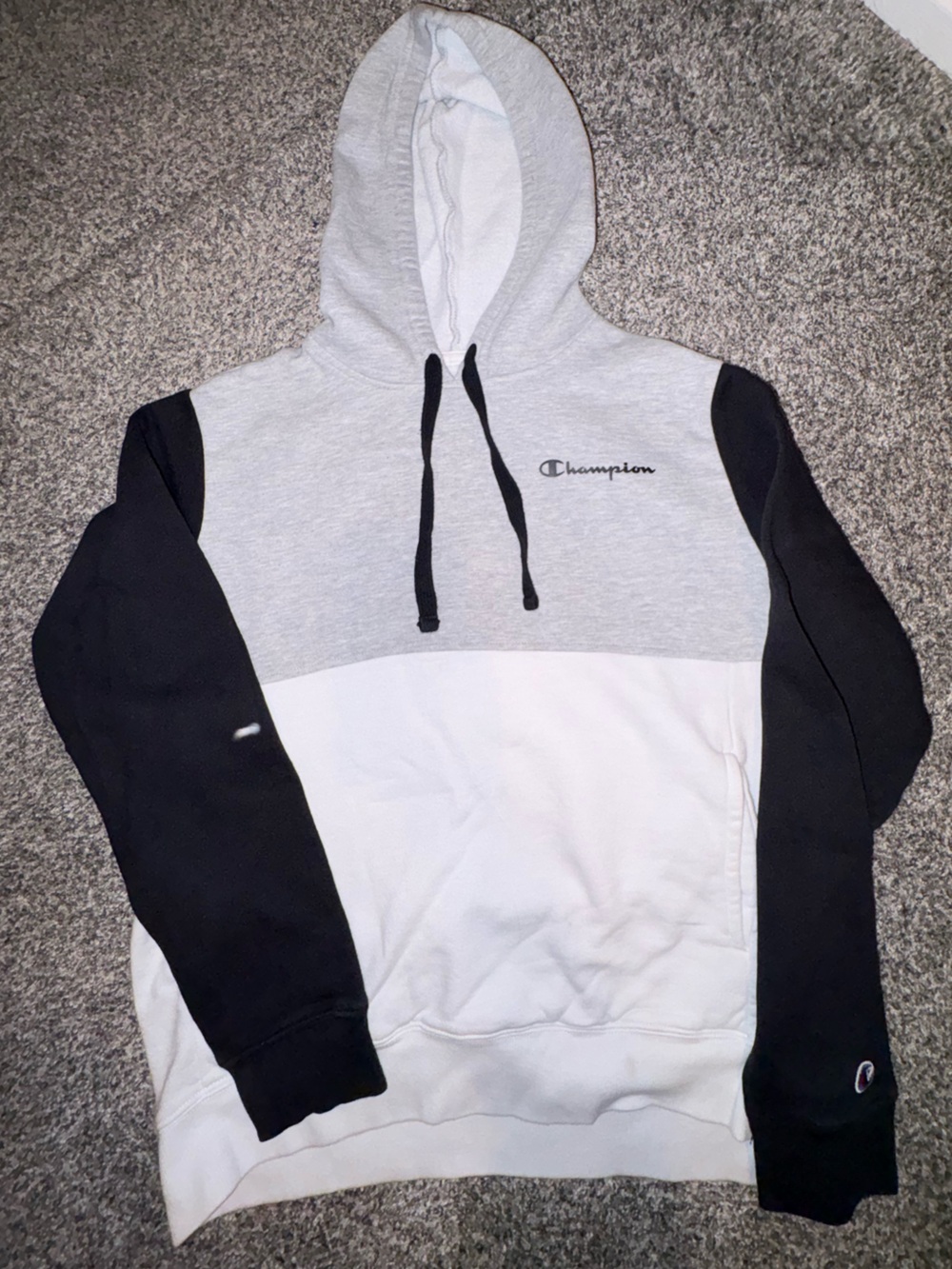 Champion Men’s Colorblock Hoodie - Gray/White/Black